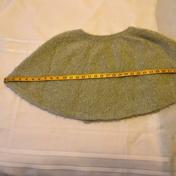 Vintage Cropped Poncho - light green - Picture 4 of 6